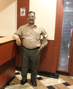 Jothiraj - en av sjefene på hotellet vårt.