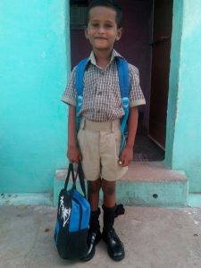 Første skoledag for Prakashraj
